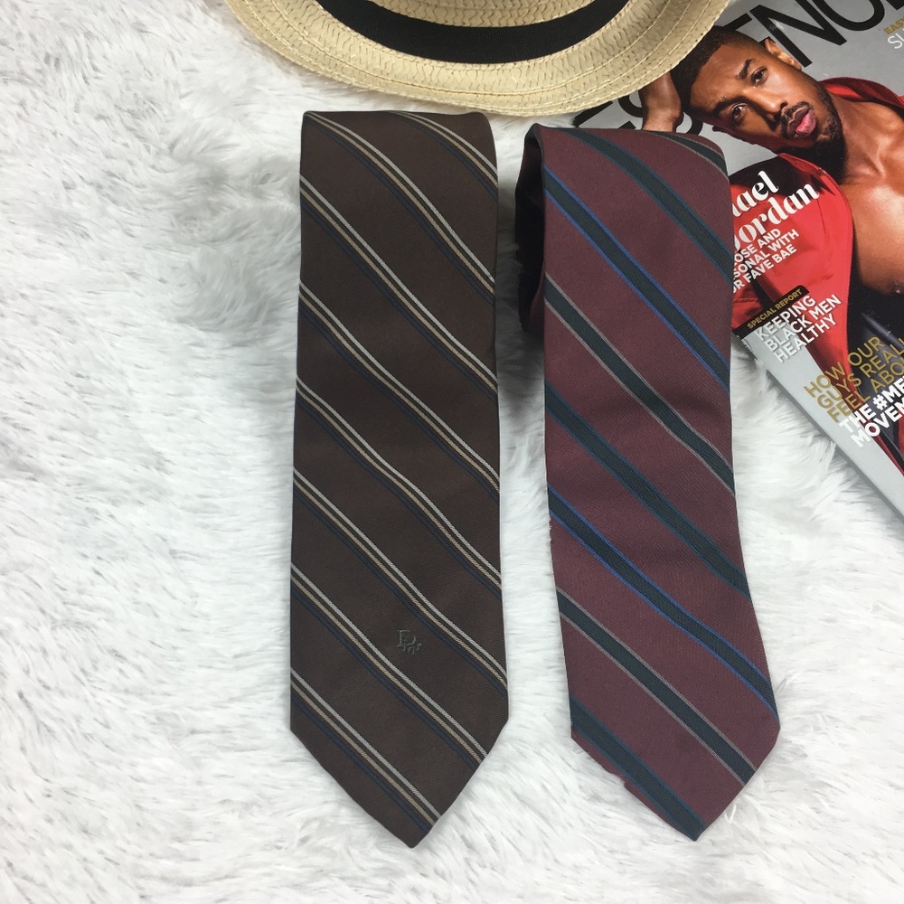 Vintage Christian Doir & Burdines 100% Silk Ties